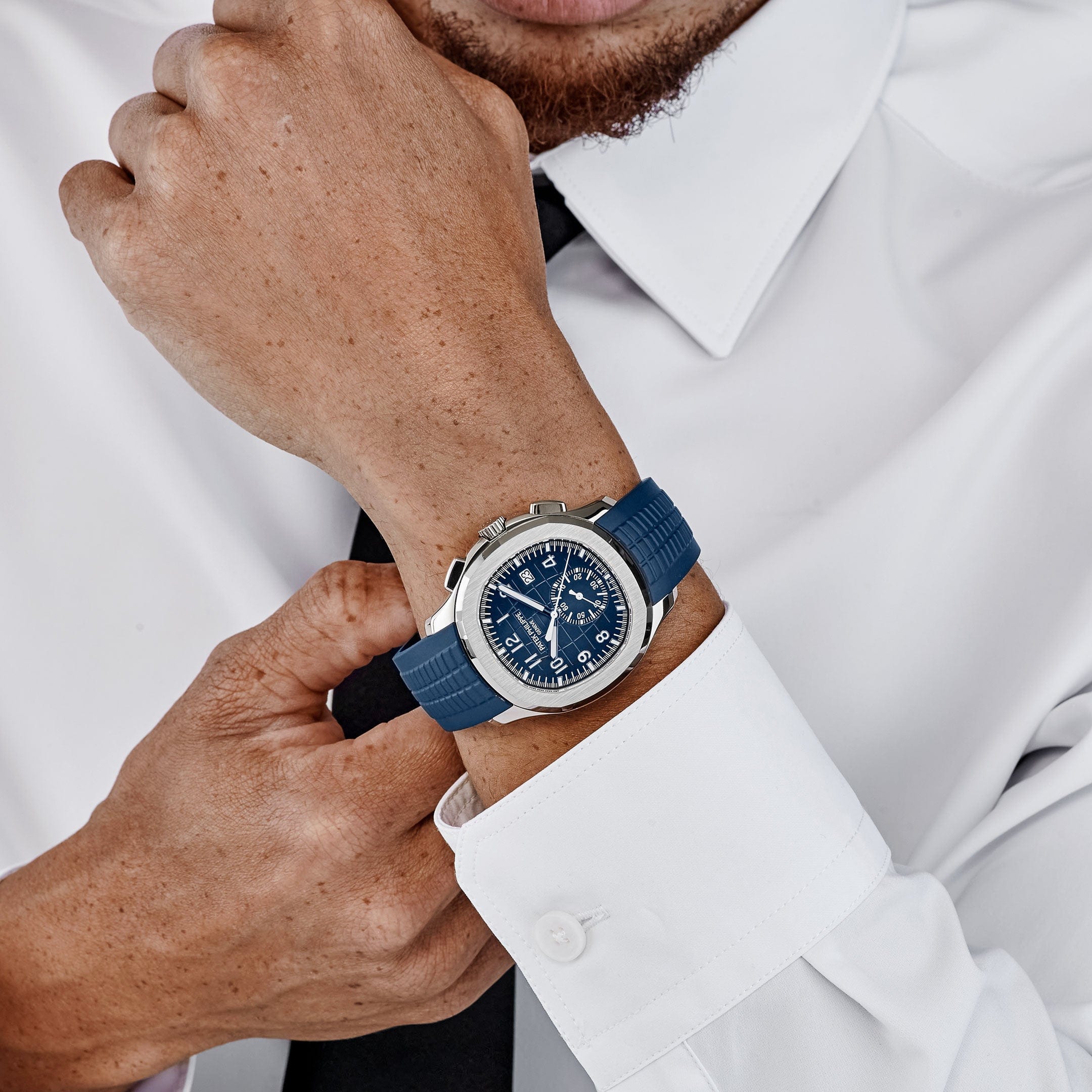 Patek Philippe Aquanaut 3285 V3 – Swiss Super Clone 5968G-001 White Gold Blue Dial (2025)