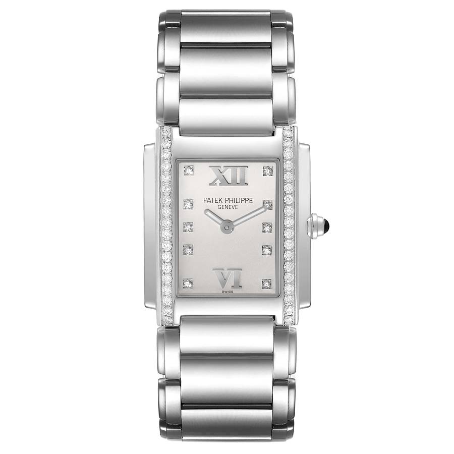 Patek Philippe Twenty-4 4910/1200A-010 'Ladies' Stainless Steel Gray Dial Diamond Bezel Quartz (2024)